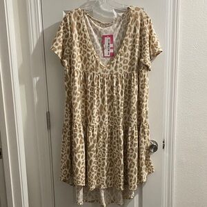 Leopard Print Tiered Dress